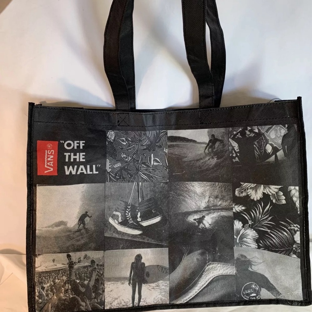 VANS "OF THE WALL" SHOPPING BAG - WHITE/BLACK